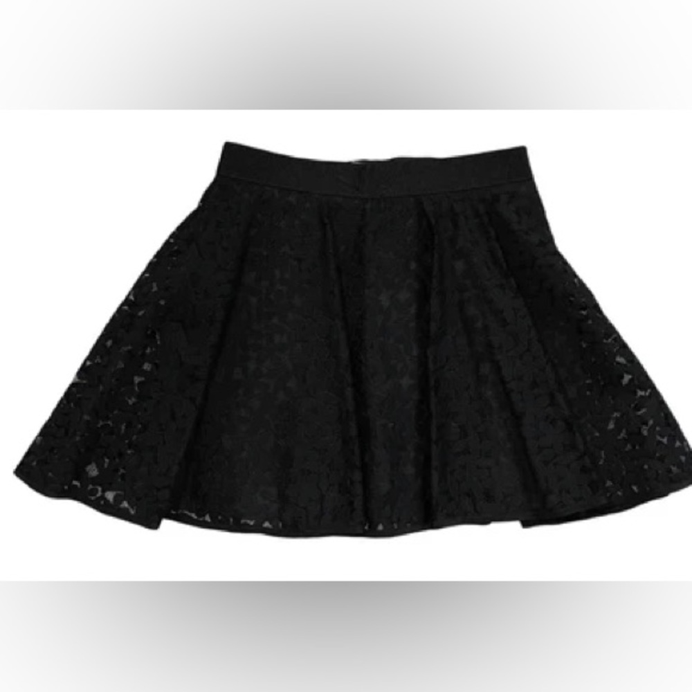 NWT Milly Mini Black Lace $170 circle Skirt